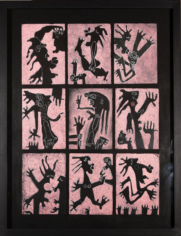 Pastel sec sur ardoises 100x60cm 2014