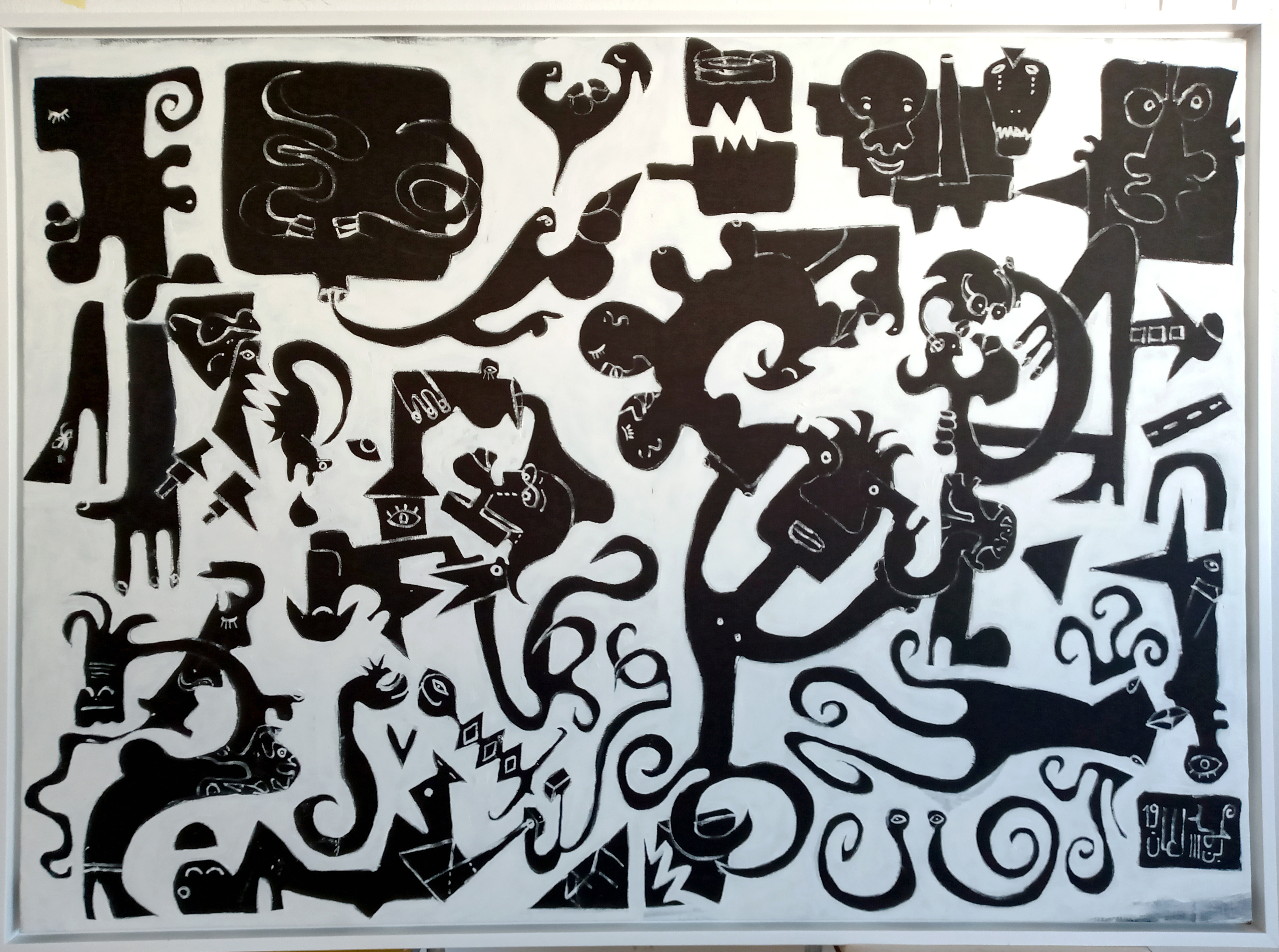 Black and White, acrylique sur toile, 120x170cm